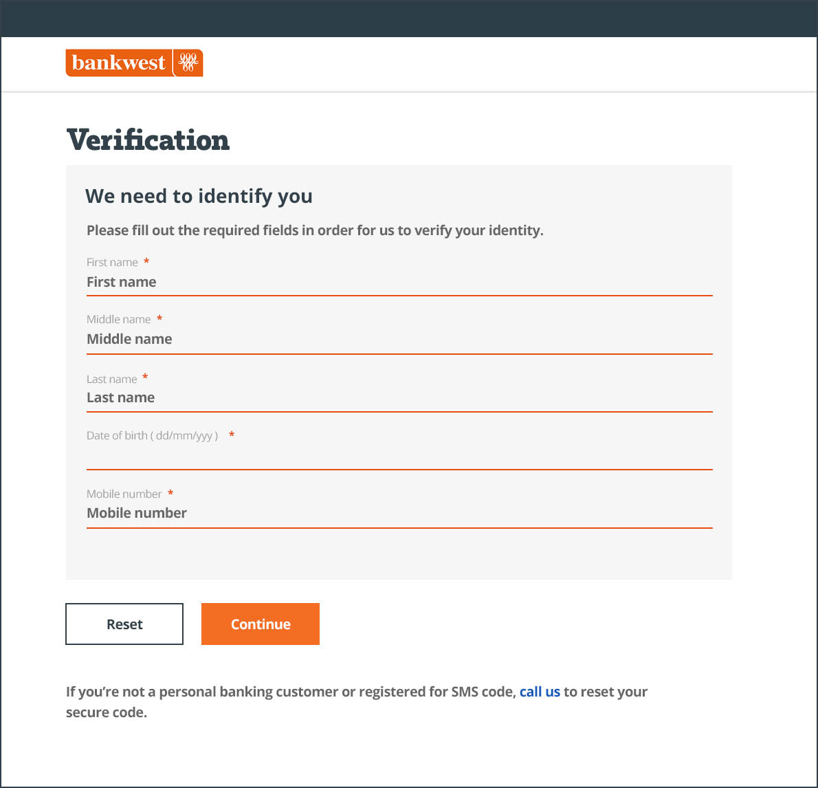 Image example of a fake 'Verification' form asking for personal information