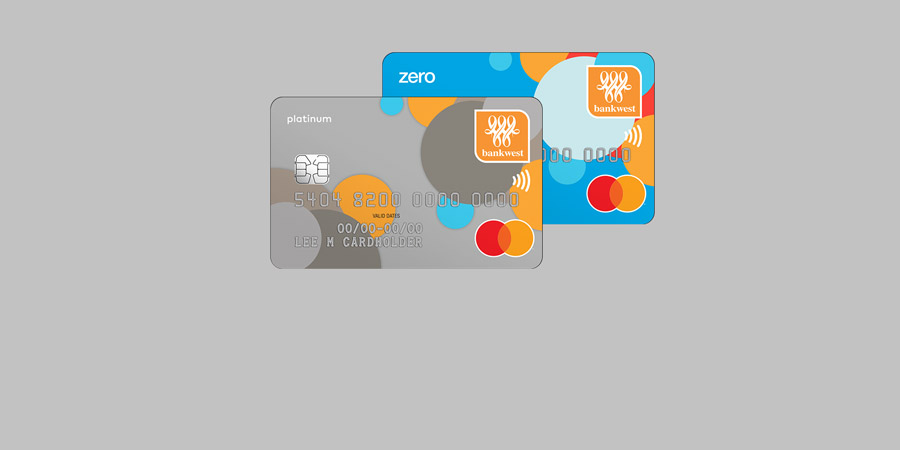 Bankwest Zero Classic and Platinum Mastercard credit cards
